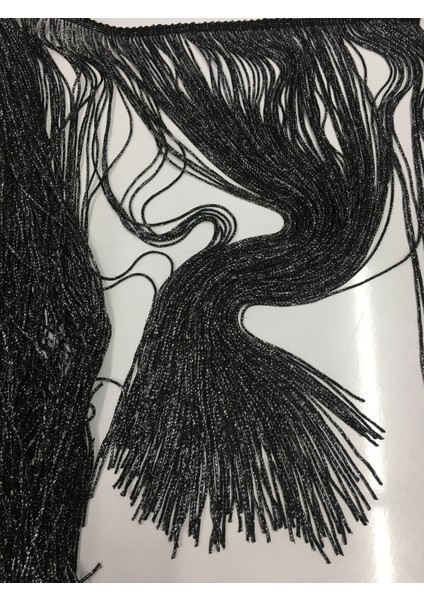 Püskül Saçak Gümüş Simli 40 cm 1 Metre