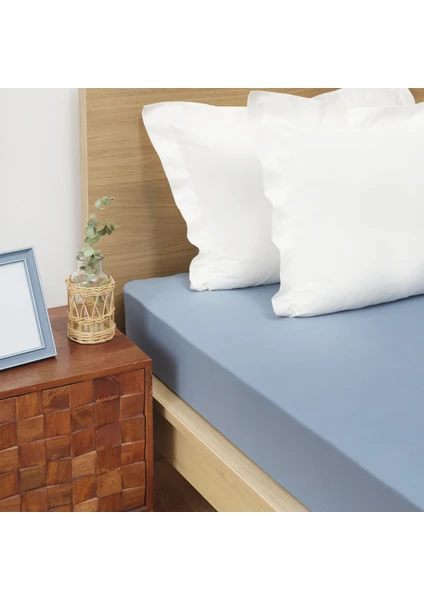 Karaca Home Indigo Penye Çift Kişilik Fitted Çarşaf