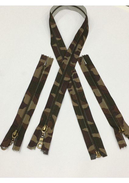 Kamuflaj Desenli Demir Diş Fermuar Takımı