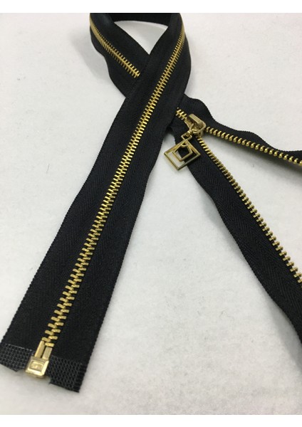 Demir Diş Mont Hırka Yelek Fermuarı 60 cm Siyah