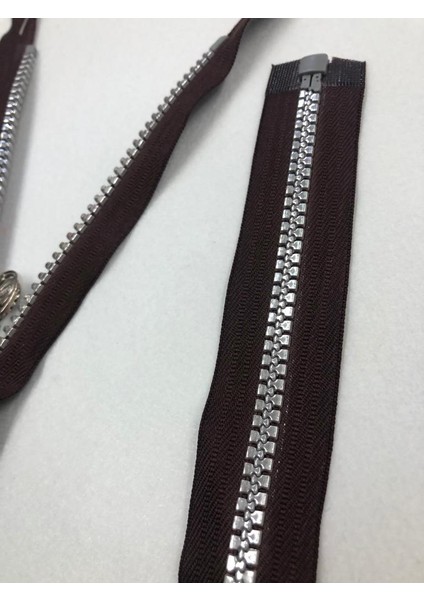 Fermuar 80 cm Metalik Görünümlü Plastik Diş Kahve fiyatları