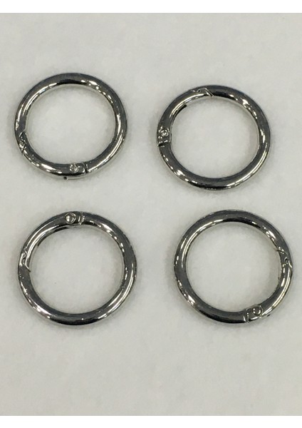 Çanta Halkası Yuvarlak Yaylı Klips 2,5 cm 4 Lü Set