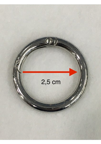 Çanta Halkası Yuvarlak Yaylı Klips 2,5 cm 4 Lü Set fiyatları