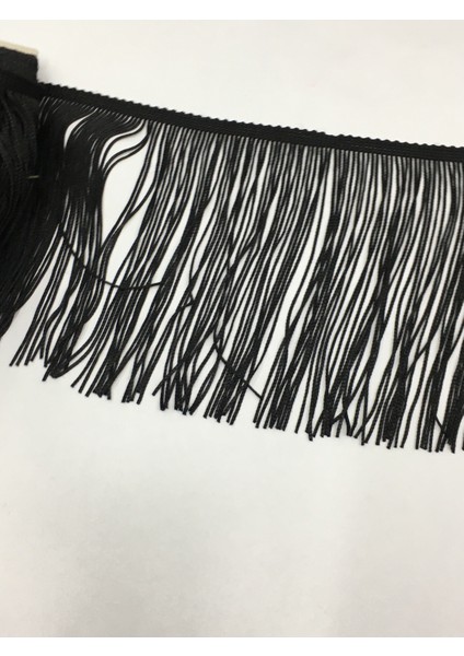 Püskül Saçak Siyah 10 cm 1 Metre