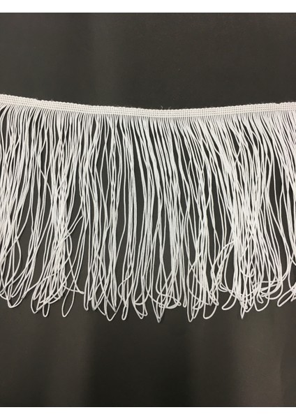 Püskül Saçak Beyaz 20 cm 1 Metre
