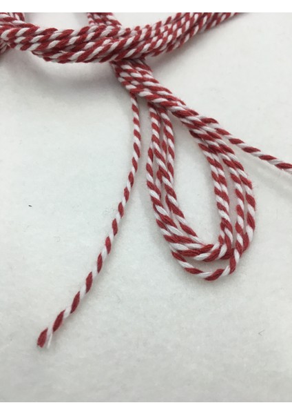 Marteniçka Ipi Kımızı Beyaz Yılbaşı Paket Ipi 20 mt