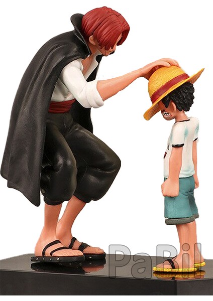 One Piece Anime Manga Aksiyon Figür - Luffy ve Shanks - 17 cm x 16 cm Özel Seri