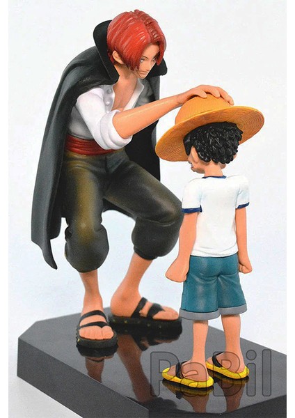 One Piece Anime Manga Aksiyon Figür - Luffy ve Shanks - 17 cm x 16 cm Özel Seri