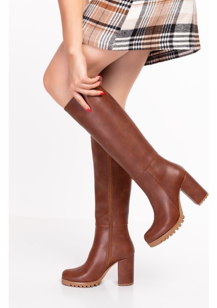 Unal Özer Taba Cilt Kadın Günlük Çizme UN001-0118