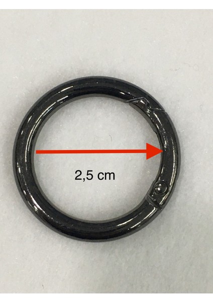 Çanta Halkası Yuvarlak Yaylı Klips 2,5 cm 4 Lü Set fiyatları