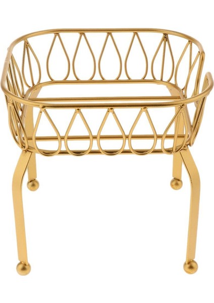 Iskandinav Tarzı Içecek Standı Sepet Cam Şarap Cam Standı Sepet Altın M (Yurt Dışından)