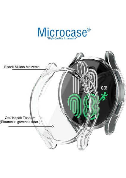 Samsung Galaxy Watch 5 40 mm Önü Kapalı Tasarım Silikon Kılıf - AL3173 modelleri
