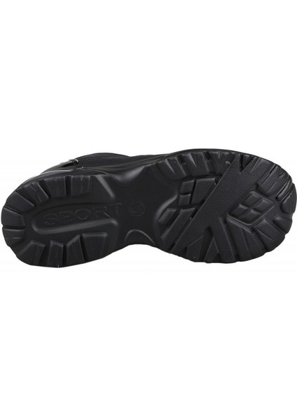 22K300-9 Dolgu Topuk Siyah Kadın Sneakers