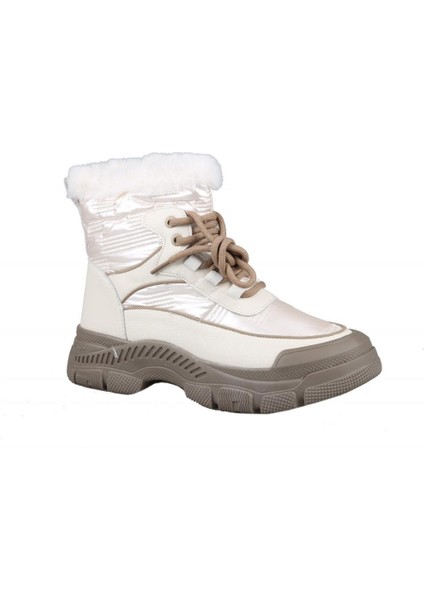 22K310-5 Dolgu Topuk Bej Kadın Sneakers