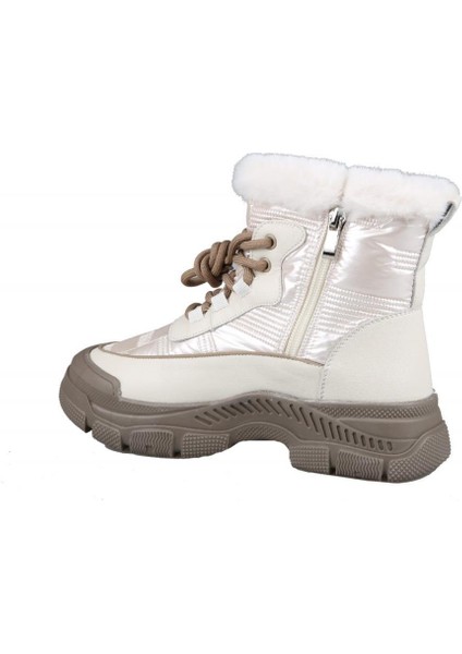 22K310-5 Dolgu Topuk Bej Kadın Sneakers
