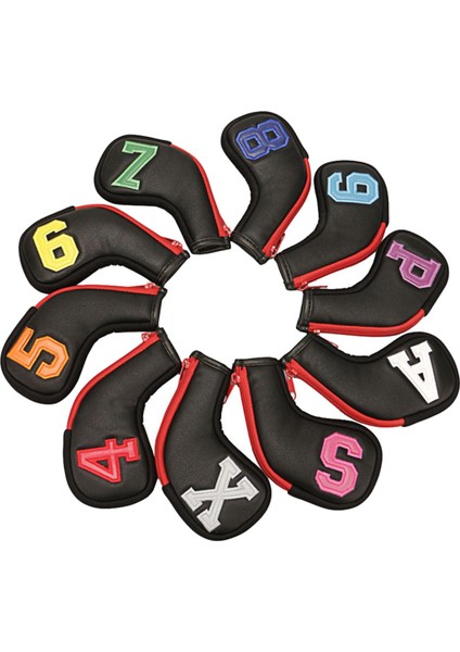 10PCS Golf Demir Kapaklar Kulüp Başlıkları Su Geçirmez Kollu Hibrit Muhafızlar 4-X fiyatları