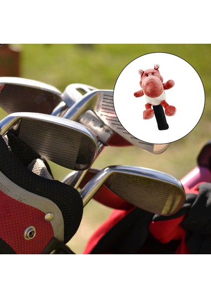 Golf Club Headcover Protector Sleve Yumuşak Ahşap Sürücü Kafa Kapağı Golfçü Kırmızı Hippopotamus