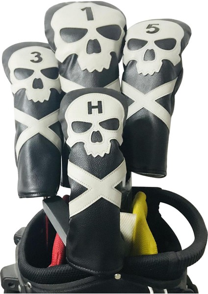 4pcs Pu Golf Kulübü Kafa Kapakları Set/5 Ut Fairway Woods Headcovers 16X37CM 13X30CM 10.5X26CM modelleri