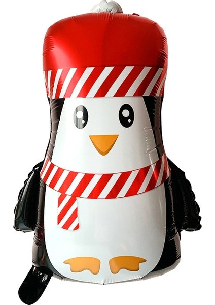 10 Adet Noel Dekorasyonu Alüminyum Film Balonları Stil: Penguen (Yurt Dışından)