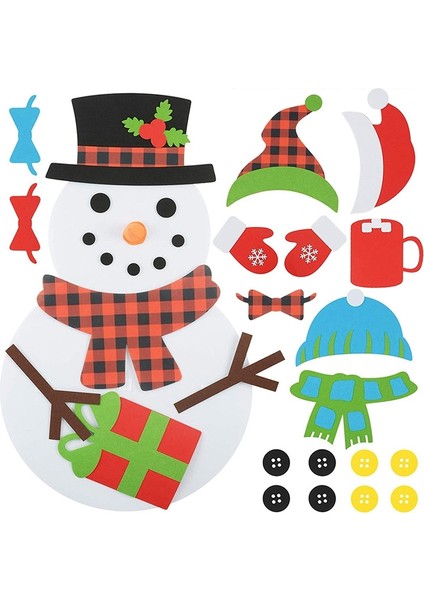 El Yapımı Hissedilen Noel Ağacı Dekorasyon Çocukları Dıy Noel Dekorasyonları Stil: Giydirme 2 (Yurt Dışından)