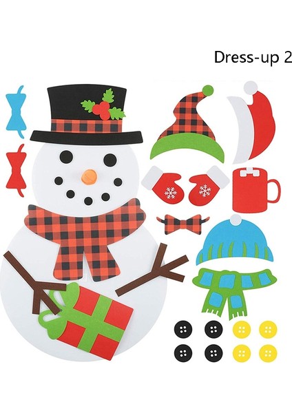 El Yapımı Hissedilen Noel Ağacı Dekorasyon Çocukları Dıy Noel Dekorasyonları Stil: Giydirme 2 (Yurt Dışından)