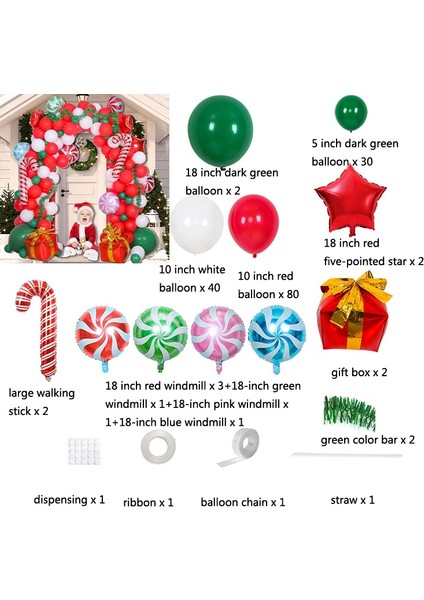 Noel Dekorasyon Kemeri Balon Seti (Yurt Dışından)