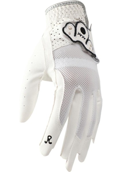 Erkek Kadın Golf Eldiven Beyaz Renk Sol Golfçü Sporları Rahat 17 cm