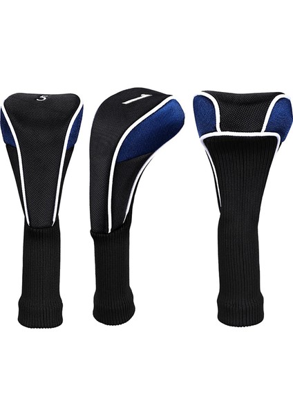 3 Adet / Takım Golf Kulübü Başkanı Set Sürücüsü Kapakları 1 3 5 Fairway Woods Headcover Blue