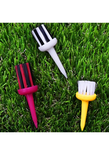 Golf Fırçası Tee Tutarlı Yükseklik Için Plastik Dayanıklı Golf Tee Golf Aksesuar 3 Renkler Set(Yurt Dışından)