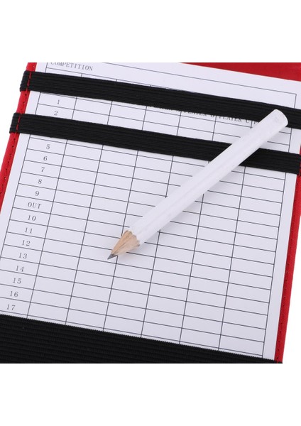 Pu Golf Puan Kartı Tutucu Eğitim Kitabı Cep Cüzdanı Pencil Siyah