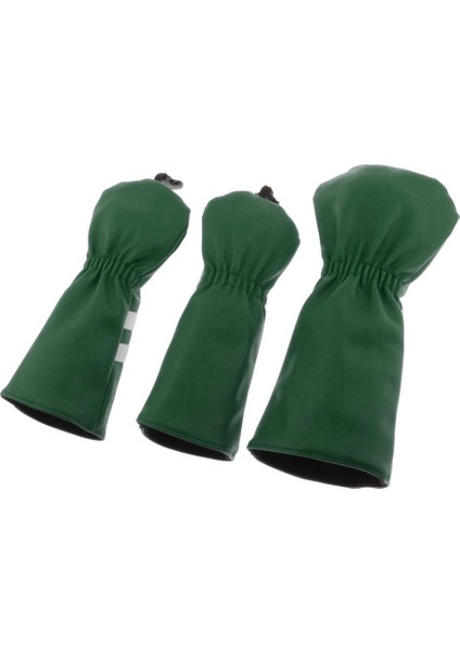 3 Paketler Ahşap Kafa Kapağı Golf Fairway Sürücüsü Headcover Bekçi Kol Golfçü Dişli Yeşil(Yurt Dışından) modelleri