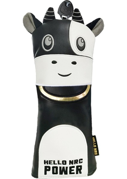 Cow Headscovers Golf Fairway Woods Koruyucu Kapaklar Hibrid Kafa Kapağı Golf 3 5 Siyah