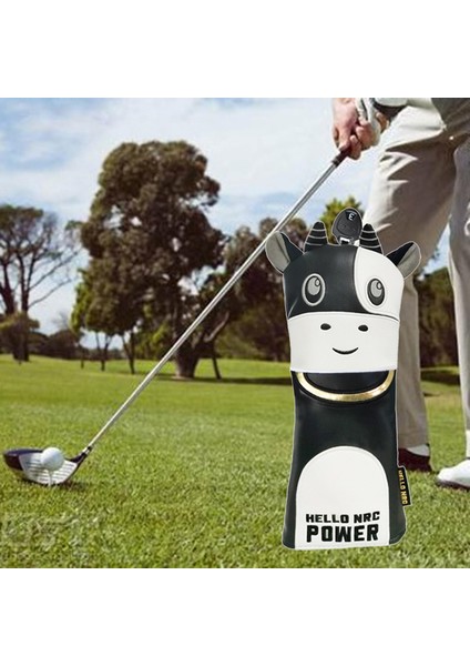 Cow Headscovers Golf Fairway Woods Koruyucu Kapaklar Hibrid Kafa Kapağı Golf 3 5 Siyah fiyatları