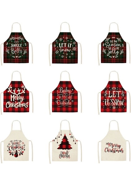 2 Adet Noel Önlüğü - Kırmızı (Yurt Dışından) modelleri