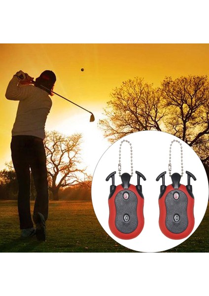 2x Golf Skoru Sayacı Çift Kadran Strok Skorer Puanlama Göstergesi Kırmızı(Yurt Dışından) indirimleri
