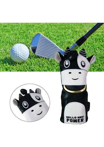 Cow Head -Cavers Golf Fairway Woods Koruyucu Kapaklar Hibrid Kafa Kapağı Golf 1 Siyah indirimleri