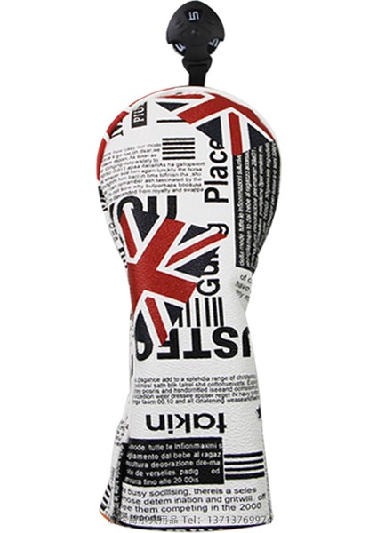 Pu Golf Kapağı Su Geçirmez Golf Kulübü Headcover Koruma Muhafızları Union Ut