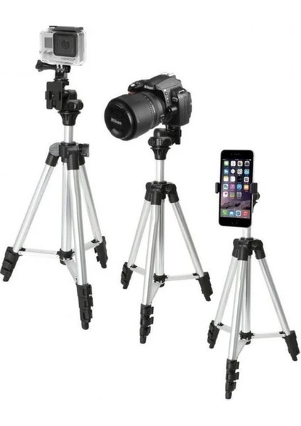 105CM Tripod Kamera Gopro Cep Telefonu Tripot Telefon Tutucu 3 Ayak Tripod