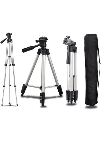 105CM Tripod Kamera Gopro Cep Telefonu Tripot Telefon Tutucu 3 Ayak Tripod