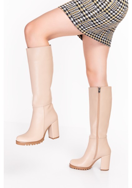 Unal Özer Nude Cilt Kadın Günlük Çizme UN001-0118 modelleri