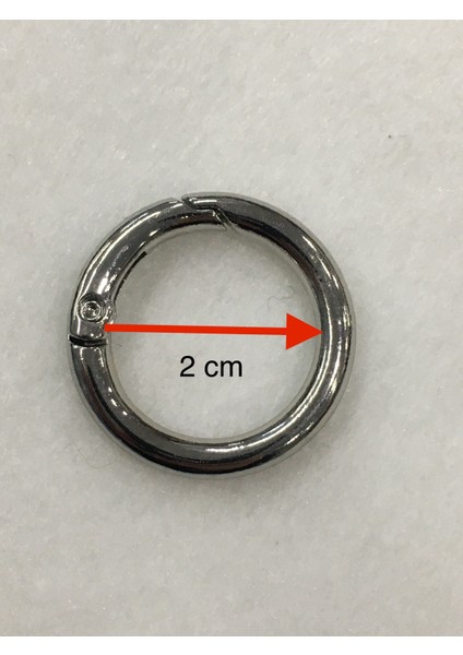 Çanta Halkası Yuvarlak Yaylı Klips 2 cm 4 Lü Set fiyatları