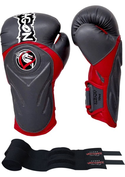 Tepito Boks Eldiveni Muay Thai Kick Boks Eldiveni ve Whiteface Bandaj 2'li Set