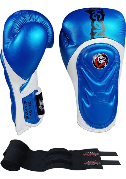 Tepito Boks Eldiveni Muay Thai Kick Boks Eldiveni ve Whiteface Bandaj 2'li Set