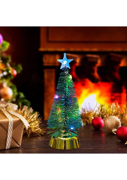 Minyatür Çam Yılbaşı Ağacı Işıklı Yapay Masa Süslemeleri Plastik Minyatür Ağaç Yeni Yıl Süslemeleri fiyatları