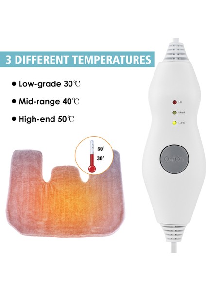 Kumandalı Elektrikli Sırt, Omuz, Boyun Isıtma Pedi (Yurt Dışından)