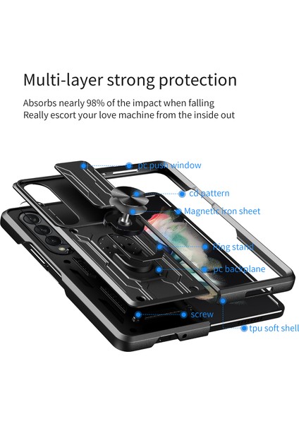 Samsung Galaxy Z Fold 4 5g Telefon Kılıfı - Mavi (Yurt Dışından) modelleri