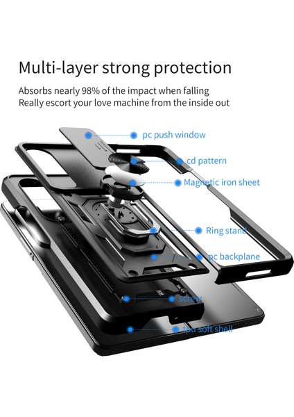 Samsung Galaxy Z Fold 4 5g Telefon Kılıfı - Mavi (Yurt Dışından)