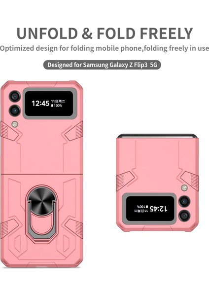 Samsung Galaxy Z Flip 3 5g Telefon Kılıfı - Pembe (Yurt Dışından)