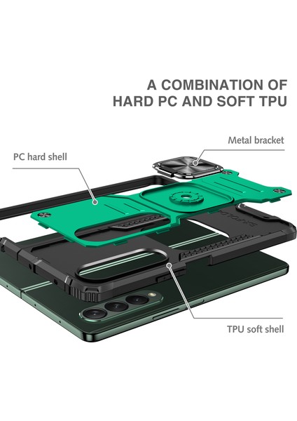 Samsung Galaxy Z Fold 4 5g Telefon Kılıfı - Koyu Yeşil (Yurt Dışından)