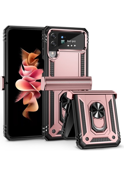 Samsung Galaxy Z Flip 3 5g Telefon Kılıfı - Pembe Altın (Yurt Dışından)